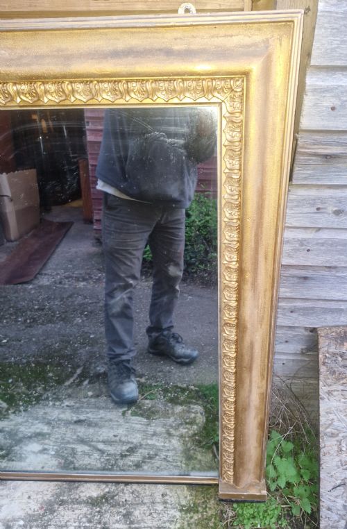 19TH CENTURY GILT FRAMED OVERMANTEL MIRROR - ADDITIONAL PHOTO 3
