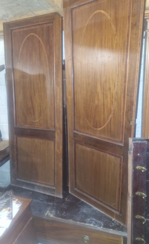 19TH CENTURY INLAID MAHOGANY CHANNEL ISLAND HALL WARDROBE - ADDITIONAL PHOTO 1