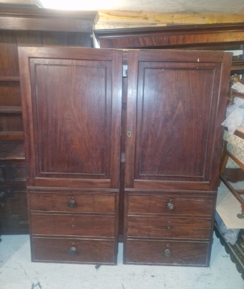 LATE GEORGIAN CHANNEL ISLAND STYLE MAHOGANY CLOTHES HANGING WARDROBE - ADDITIONAL PHOTO 10
