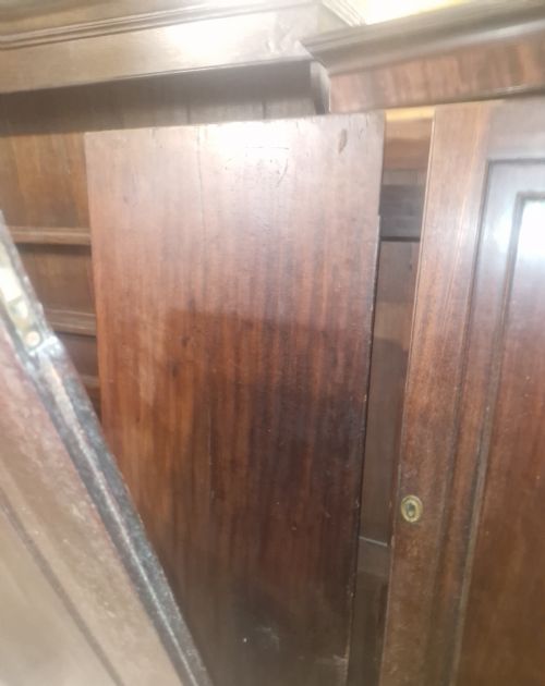 LATE GEORGIAN CHANNEL ISLAND STYLE MAHOGANY CLOTHES HANGING WARDROBE - ADDITIONAL PHOTO 4