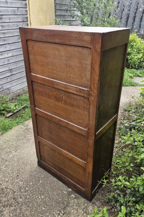 OAK 4 DRAWER FILING CABINET - ADDITIONAL PHOTO 5