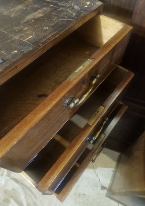 EARLY VICTORIAN MAHOGANY PARTNERS PEDESTAL WRITING DESK UNUSUAL SIDE DRAWERS - ADDITIONAL PHOTO 18