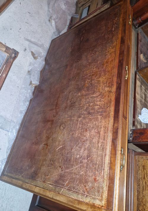 EARLY VICTORIAN MAHOGANY PARTNERS PEDESTAL WRITING DESK UNUSUAL SIDE DRAWERS - ADDITIONAL PHOTO 1