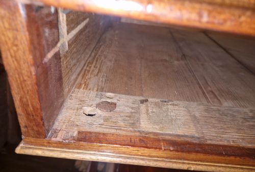 EARLY VICTORIAN MAHOGANY PARTNERS PEDESTAL WRITING DESK UNUSUAL SIDE DRAWERS - ADDITIONAL PHOTO 26