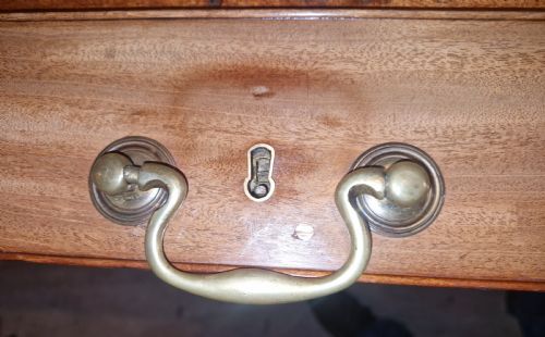 EARLY VICTORIAN MAHOGANY PARTNERS PEDESTAL WRITING DESK UNUSUAL SIDE DRAWERS - ADDITIONAL PHOTO 21