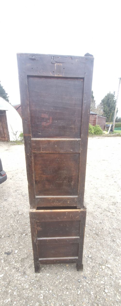 LATE GEORGIAN OAK 2 PART HOUSEKEEPERS CUPBOARD - ADDITIONAL PHOTO 11