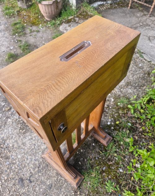 OAK COLLECTION BOX OR A USEFUL OFFICE SWEAR BOX - ADDITIONAL PHOTO 4