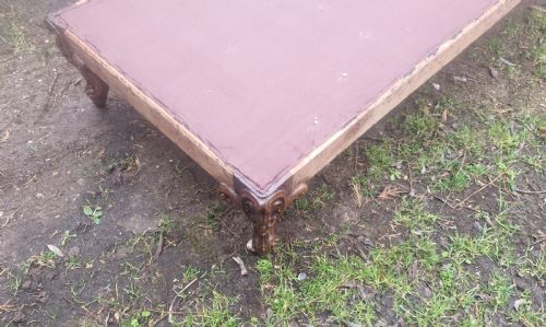 MID VICTORIAN CARVED ROSEWOOD CENTRE STOOL FOR REUPHOLSTERING - ADDITIONAL PHOTO 3
