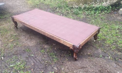 MID VICTORIAN CARVED ROSEWOOD CENTRE STOOL FOR REUPHOLSTERING - ADDITIONAL PHOTO 6