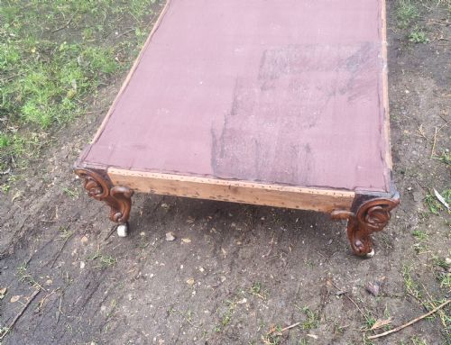 MID VICTORIAN CARVED ROSEWOOD CENTRE STOOL FOR REUPHOLSTERING - ADDITIONAL PHOTO 7