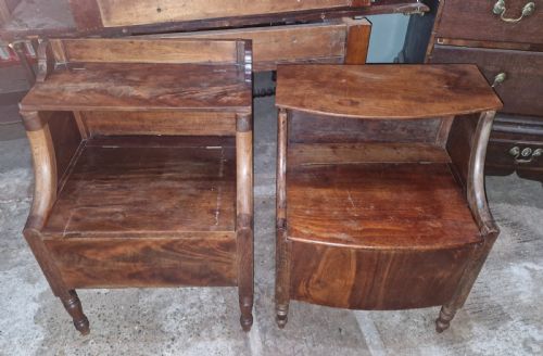 TWO LATE GEORGIAN BEDSIDE TABLES - ADDITIONAL PHOTO 5