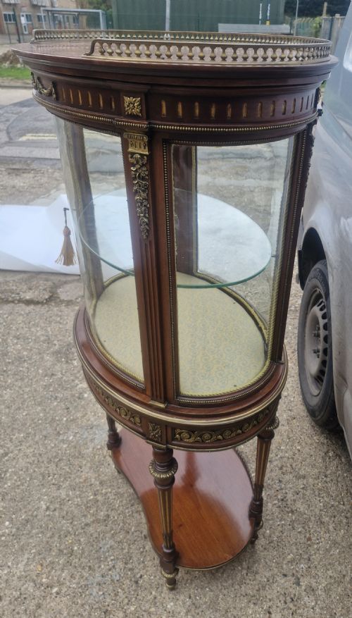 GOOD FREESTANDING MAHOGANY BIJOUTERIE DISPLAY CABINET - ADDITIONAL PHOTO 6