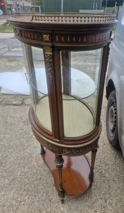 GOOD FREESTANDING MAHOGANY BIJOUTERIE DISPLAY CABINET - ADDITIONAL PHOTO 7
