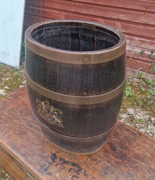 OAK BARREL WALKING STICK STAND - ADDITIONAL PHOTO 4