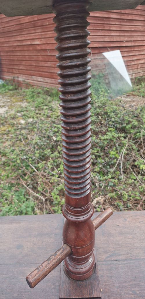 EARLY VICTORIAN OAK BOOK PRESS - ADDITIONAL PHOTO 6