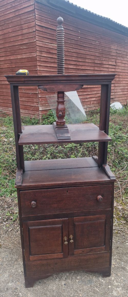 EARLY VICTORIAN OAK BOOK PRESS - ADDITIONAL PHOTO 7