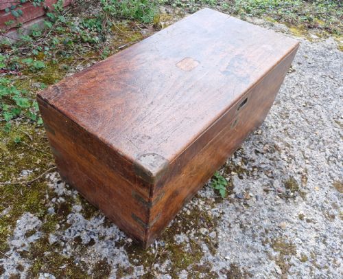 BRASS BOUND TRUNK FOR RESTORATION - ADDITIONAL PHOTO 4