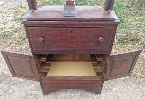 EARLY VICTORIAN OAK BOOK PRESS - ADDITIONAL PHOTO 5