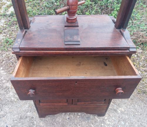 EARLY VICTORIAN OAK BOOK PRESS - ADDITIONAL PHOTO 7