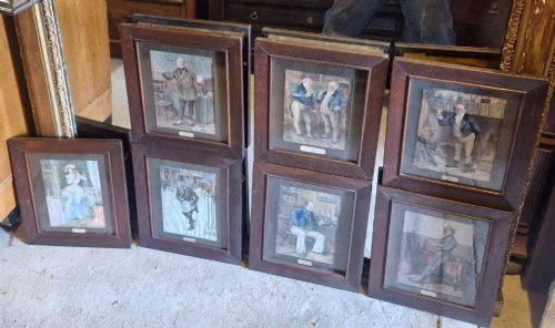 SET OF 7 OAK FRAMED AND GLAZED PICTURE FRAMES - ADDITIONAL PHOTO 3
