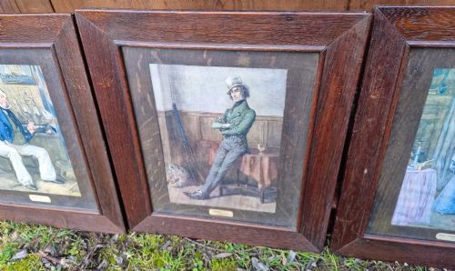SET OF 7 OAK FRAMED AND GLAZED PICTURE FRAMES - ADDITIONAL PHOTO 8