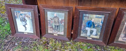 SET OF 7 OAK FRAMED AND GLAZED PICTURE FRAMES - ADDITIONAL PHOTO 11