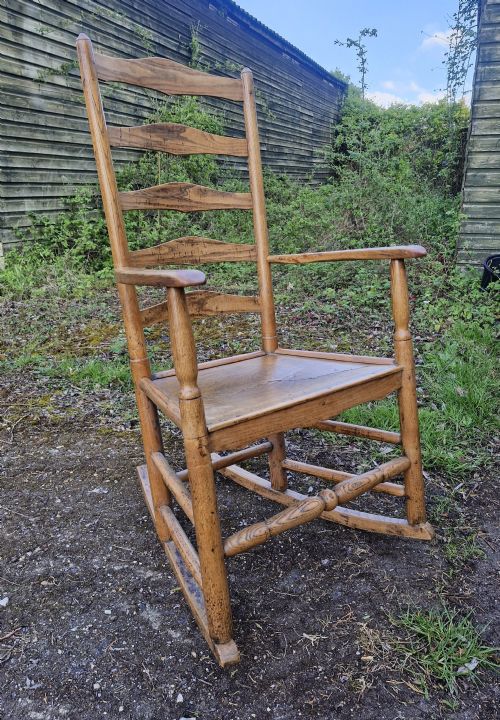 EARLY 19TH CENTURY ROCKING ARMCHAIR - ADDITIONAL PHOTO 6