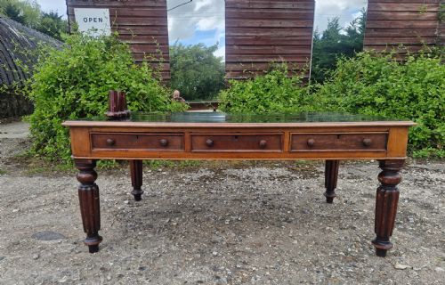 19th century mahogany 6 drawer partners writing table - CATEGORY: ANTIQUE TABLES - DATED VICTORIAN