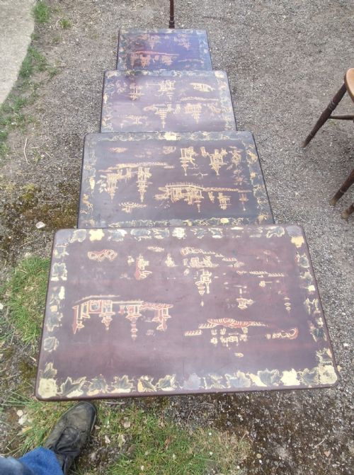 NEST OF 4 LACQUERED OCCASIONAL TABLES - ADDITIONAL PHOTO 4