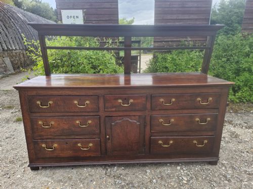 EARLY 19TH CENTURY OAK DRESSER WITH RACK - ADDITIONAL PHOTO 3