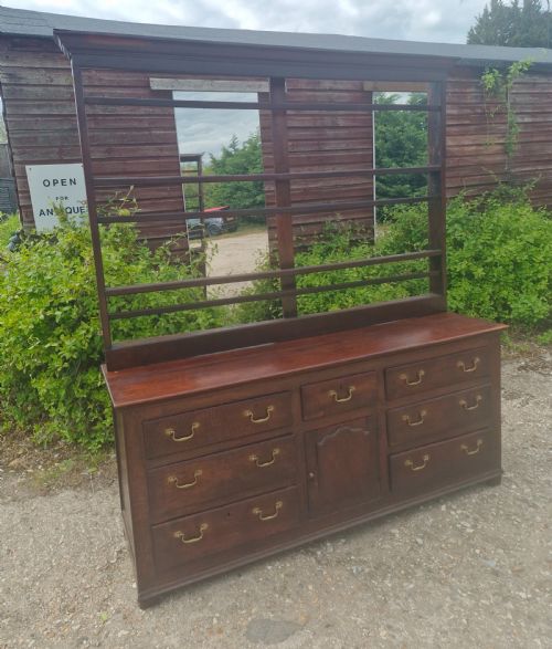 EARLY 19TH CENTURY OAK DRESSER WITH RACK - ADDITIONAL PHOTO 11