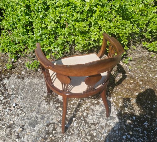 EDWARDIAN INLAID MAHOGANY ARMCHAIR - ADDITIONAL PHOTO 1
