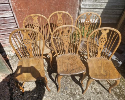 SET OF 6 WINDSOR KITCHEN DINING CHAIRS - ADDITIONAL PHOTO 3