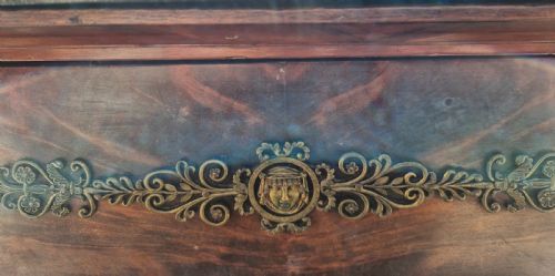 MID 19TH CENTURY FRENCH MAHOGANY MARBLE TOP CHEST IF DRAWERS - ADDITIONAL PHOTO 4