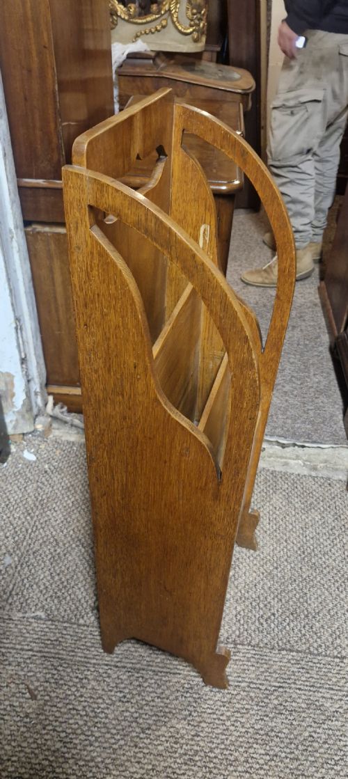 OAK ARTS AND CRAFTS MAGAZINE RACKIN GLASGOW SCHOOL STYLE - ADDITIONAL PHOTO 5