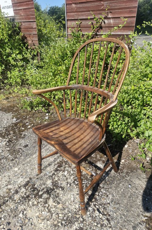 EARLY 19TH CENTURY WEST COUNTRY STICK BACK WINDSOR ARMCHAIR - ADDITIONAL PHOTO 1