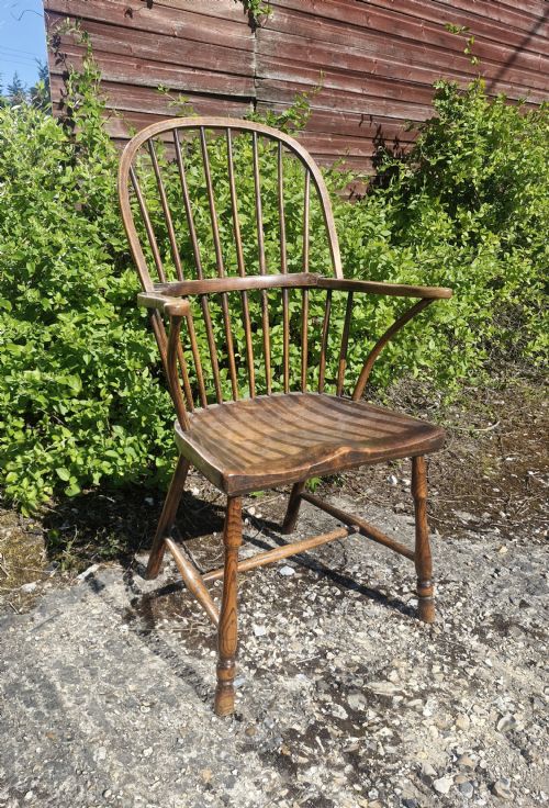 EARLY 19TH CENTURY WEST COUNTRY STICK BACK WINDSOR ARMCHAIR - ADDITIONAL PHOTO 8