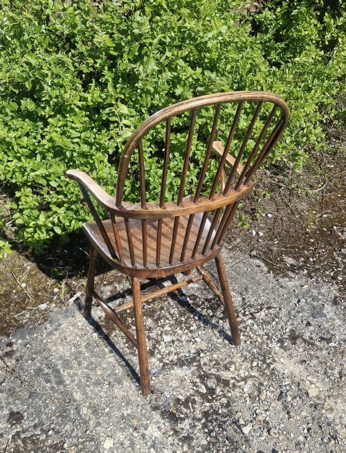 EARLY 19TH CENTURY WEST COUNTRY STICK BACK WINDSOR ARMCHAIR - ADDITIONAL PHOTO 9