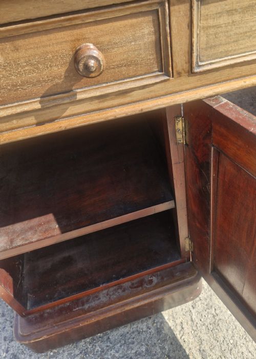 VICTORIAN MAHOGANY DOUBLE PEDESTAL PARTNERS WRITING DESK - ADDITIONAL PHOTO 5