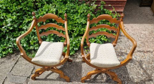 PAIR OF VICTORIAN ARMCHAIRS AFTER A GILLOWS DESIGN MAKERS NAME - ADDITIONAL PHOTO 6
