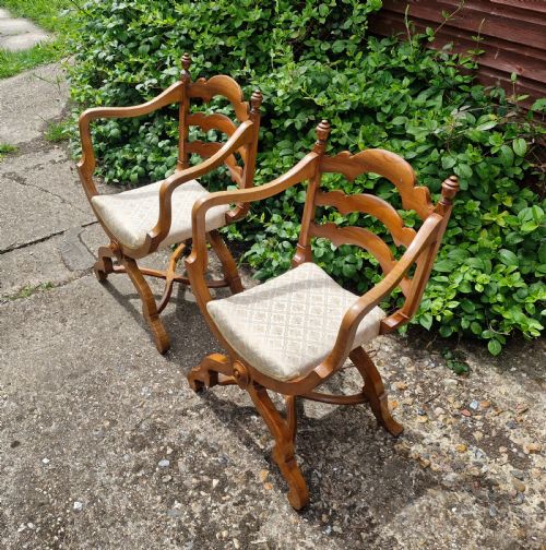 PAIR OF VICTORIAN ARMCHAIRS AFTER A GILLOWS DESIGN MAKERS NAME - ADDITIONAL PHOTO 10