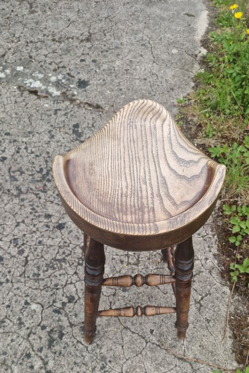 UNUSUAL EDWARDIAN REVOLVING BAR STOOL - ADDITIONAL PHOTO 2