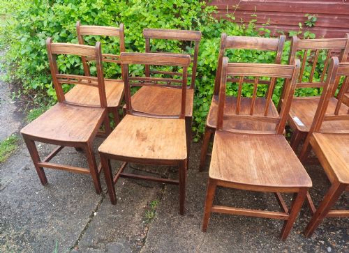 MATCHED SET OF 12 VICTORIAN SUFFOLK KITCHEN CHAIRS - ADDITIONAL PHOTO 2