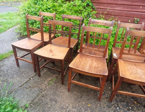 MATCHED SET OF 12 VICTORIAN SUFFOLK KITCHEN CHAIRS - ADDITIONAL PHOTO 3