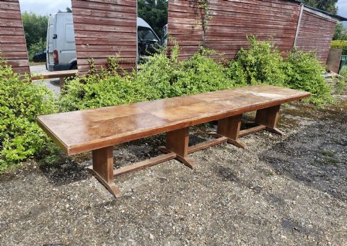 LARGE REFECTORY DINING TABLE BY WARING AND GILLOW - ADDITIONAL PHOTO 5