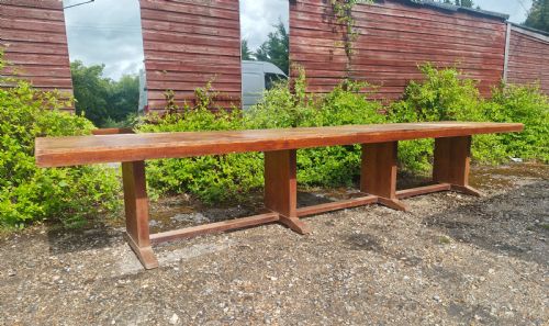 LARGE REFECTORY DINING TABLE BY WARING AND GILLOW - ADDITIONAL PHOTO 11