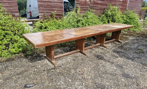 LARGE REFECTORY DINING TABLE BY WARING AND GILLOW - ADDITIONAL PHOTO 15