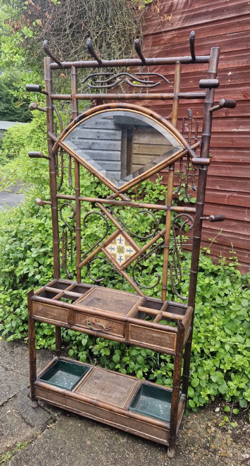 VICTORIAN BAMBOO HALLSTAND - ADDITIONAL PHOTO 4