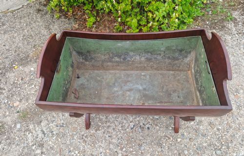 19TH CENTURY MAHOGANY COUNTRY HOUSE LOG BASKET OR CHAMPAGNE COOLER - ADDITIONAL PHOTO 4
