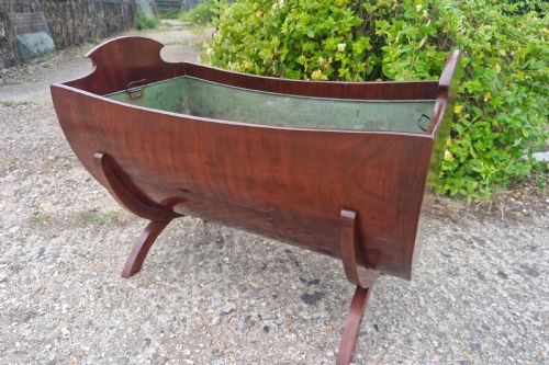 19TH CENTURY MAHOGANY COUNTRY HOUSE LOG BASKET OR CHAMPAGNE COOLER - ADDITIONAL PHOTO 3
